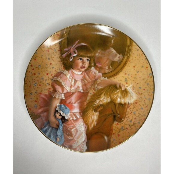 Vintage Amy’s Magic Horse Collectors Plate By Sandra Kuck (1983) - Picture 1 of 3